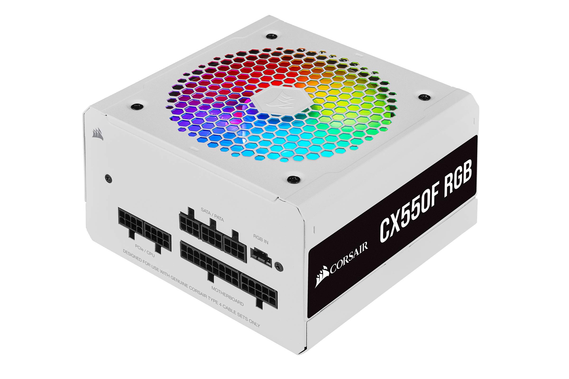 Power Supply Corsair 550W CX550F RGB White | Telcell Market